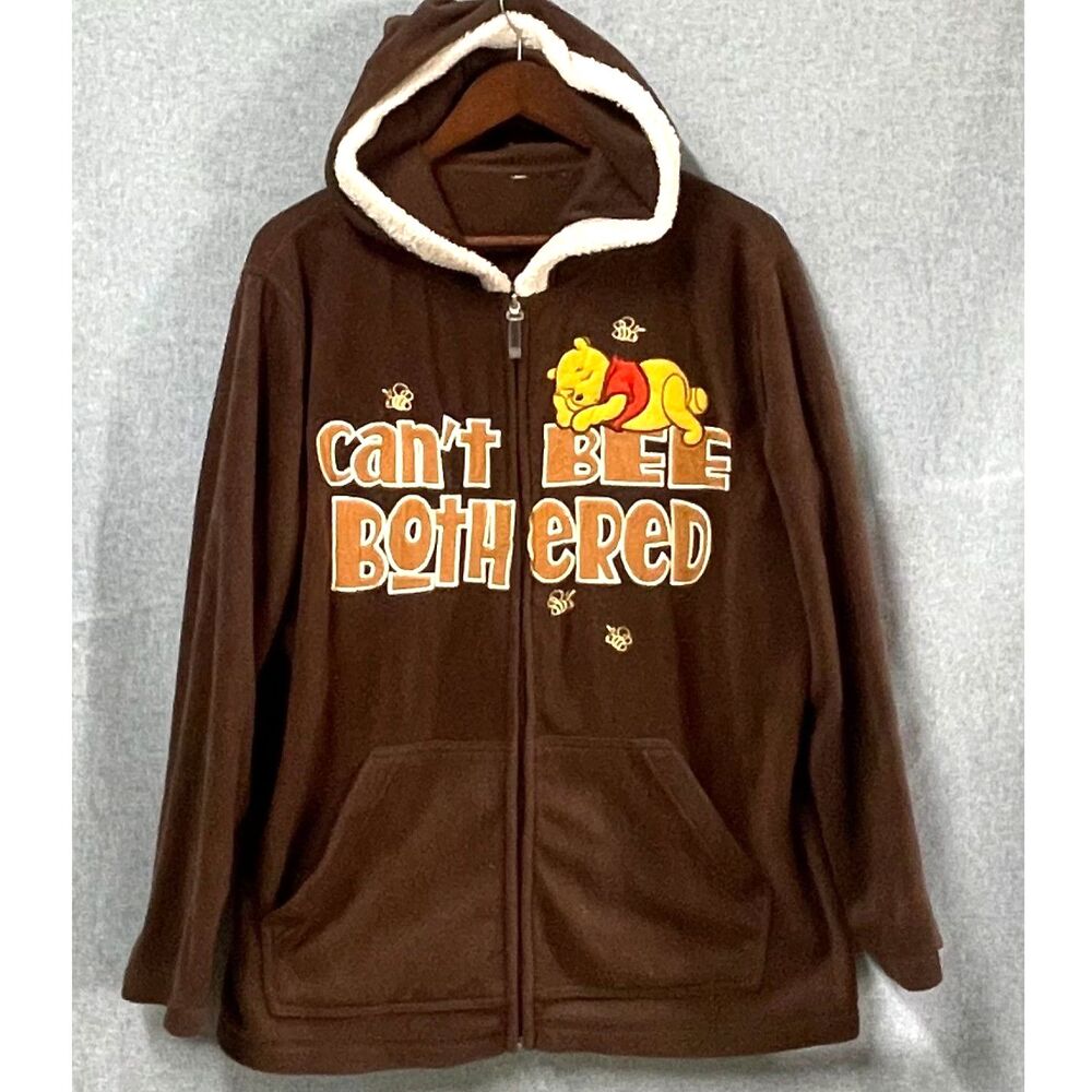 Disney Winnie the Pooh Can't Bee Bothered Full Zip Fleece Hoodie Women's